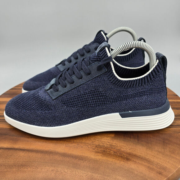 Wolf and Shepherd Knit Trainer Shoes Men\'s 6 / 6.5 Navy Blue Athletic Sneakers main image 8